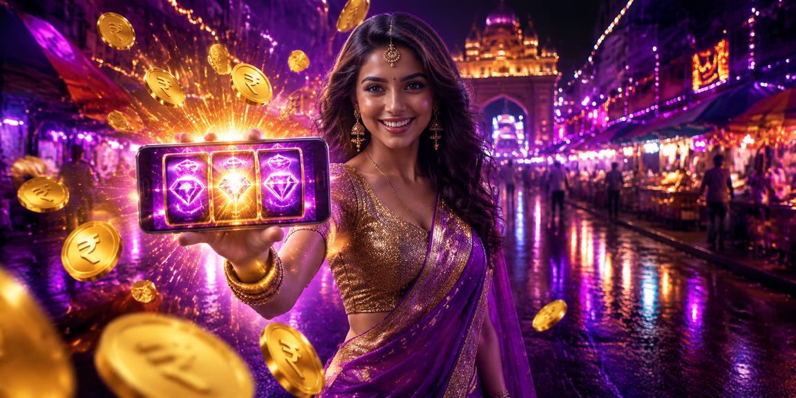 Indian player enjoying vibrant slot machine on mobile